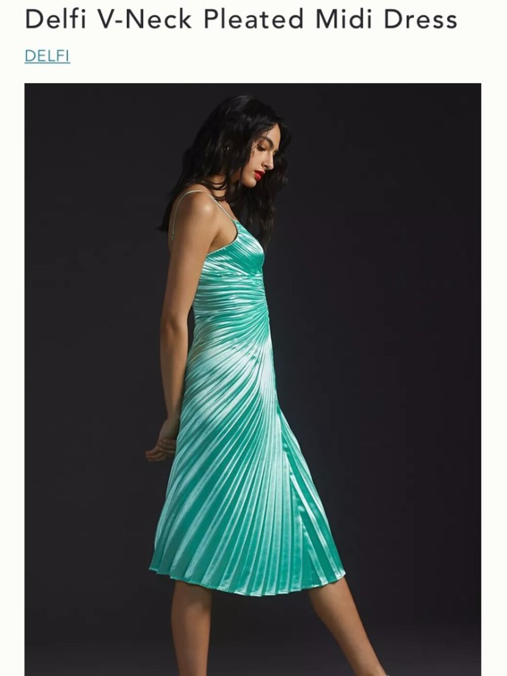 DELFI V-NK PLEATED MINI DRESS: SIZE XS- GREAT CONDITION: RETAIL $398